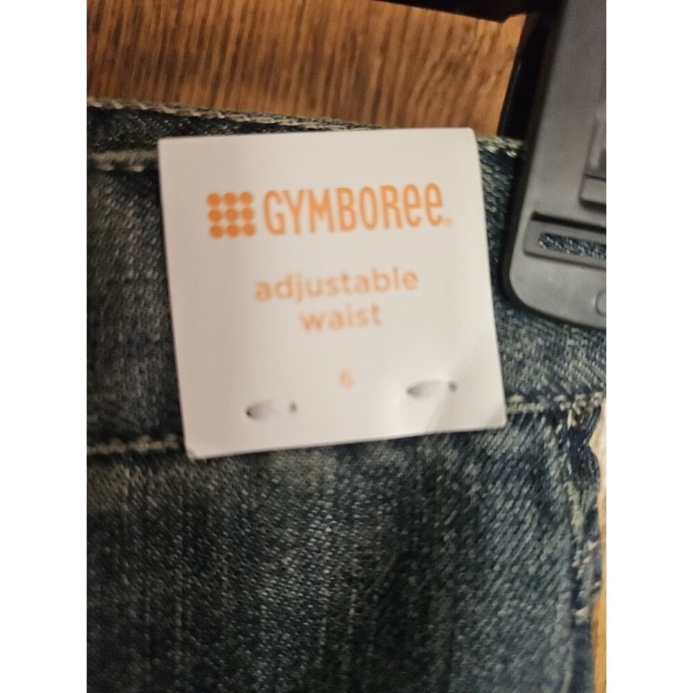 Gymboree Denim Skirt Girls Size 6 Blue Leopard Print Corduroy Hem Adjustable New - Picture 4 of 5